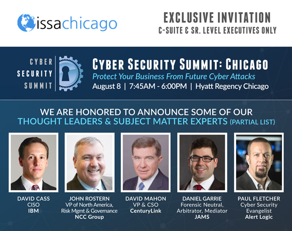 Cyber Security Summit: Chicago - August 8, 2017 • Hyatt Regency Chicago