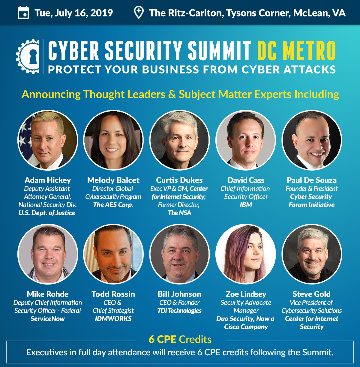 Complimentary Admission to the Cyber Security Summit